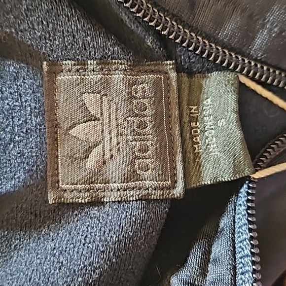 Adidas Dark Blue Turquoise Zip Up Jacket Sz. S - Picture 8 of 13